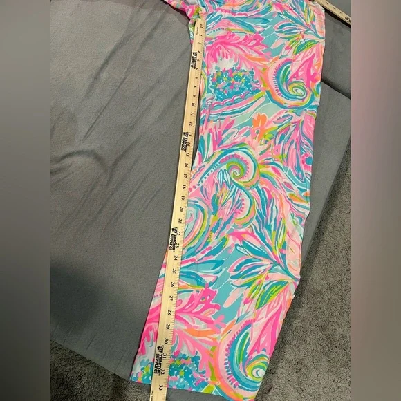 Lilly Pulitzer Bal Harbour Mid-Rise Palazzo Pants Multi Carnivale Coral sz XL - Picture 6 of 7